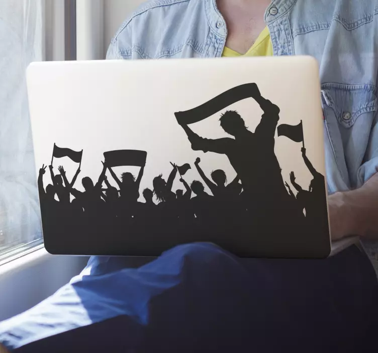 Protest silhuetter samling Laptop klistermærke - TenStickers
