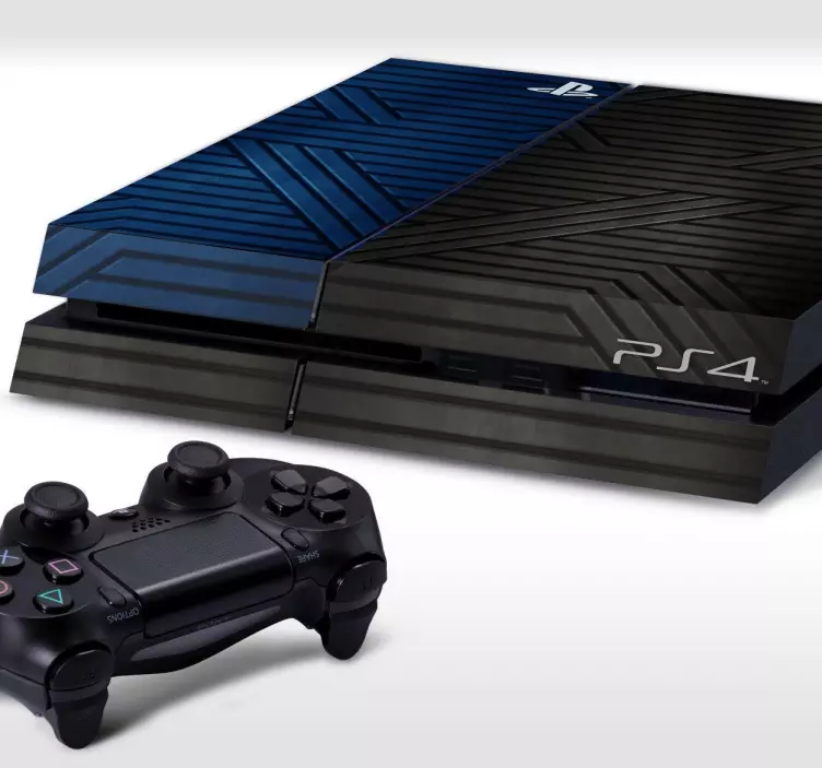 PS4 sticker metal look - TenStickers