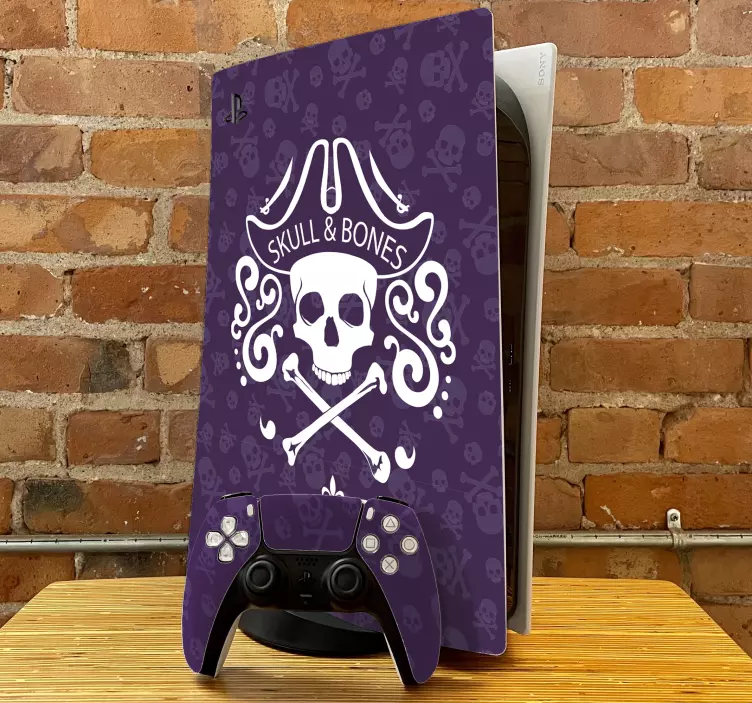 Ps5 klistermærke med piratskalle design - TenStickers