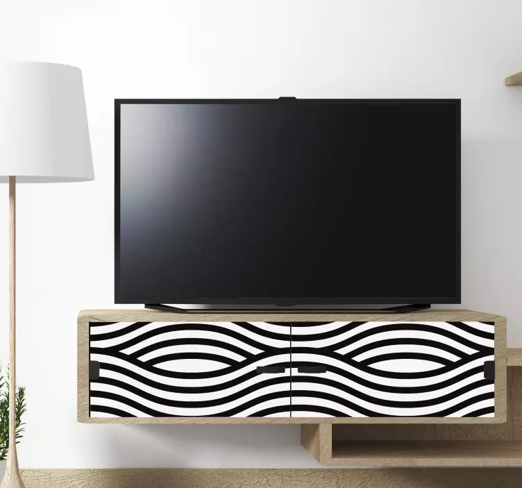 Psykedelisk buet malingmøbler - TenStickers