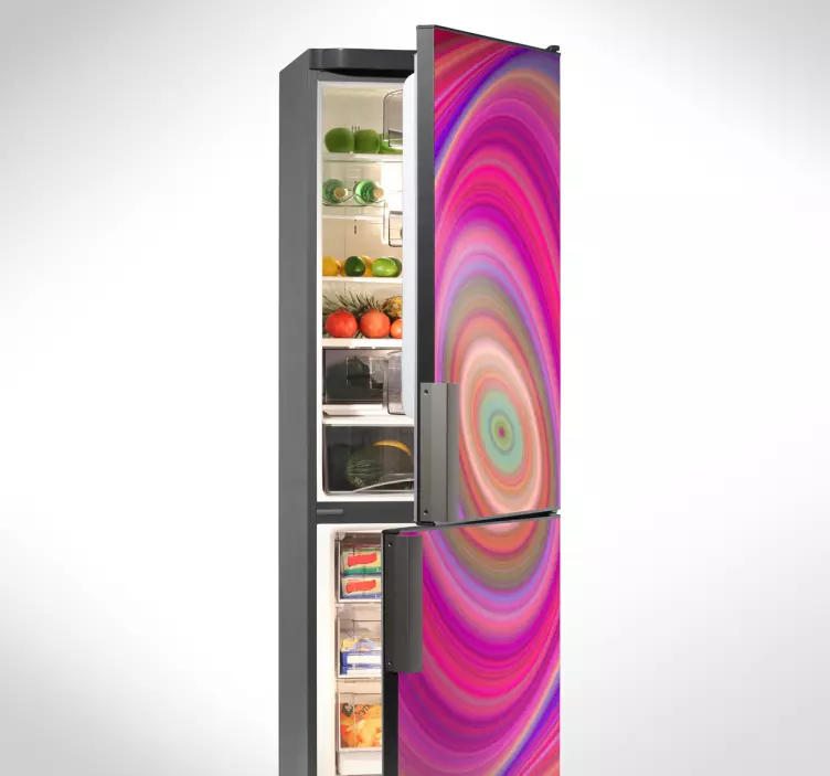 Psykodelisk køleskabsmærkat - TenStickers