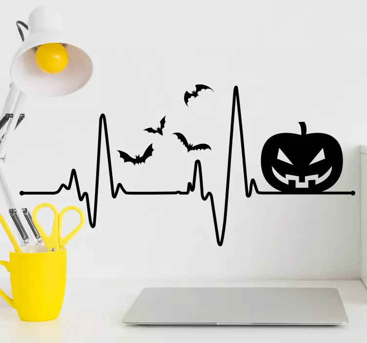 Puls græskar flagermus Halloween klistermærke - TenStickers