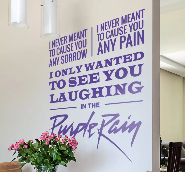 Purple Rain Prince wallsticker - TenStickers