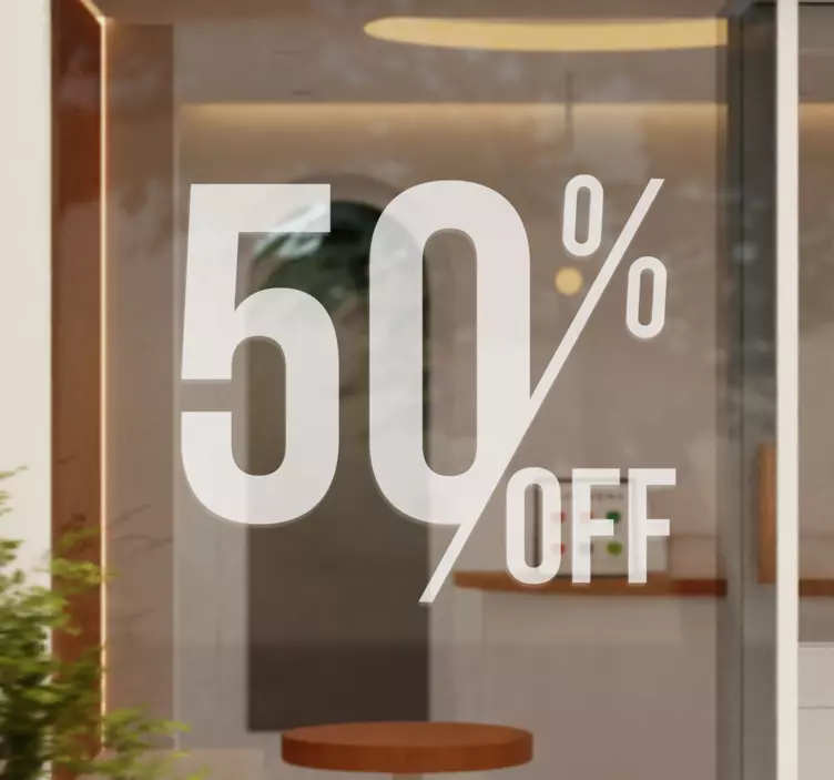 Rabatter butiksvinduer klistermærke - TenStickers