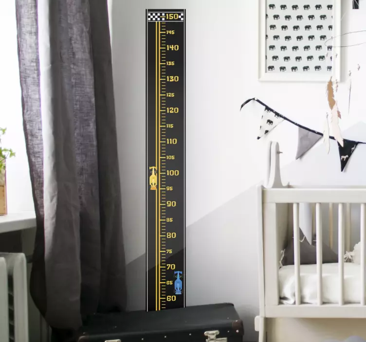 Race track højde diagram højde diagram klistermærke - TenStickers