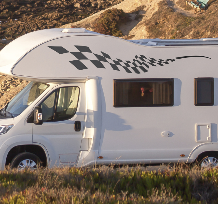 Racerblokke side klistermærke til campingvogn - TenStickers