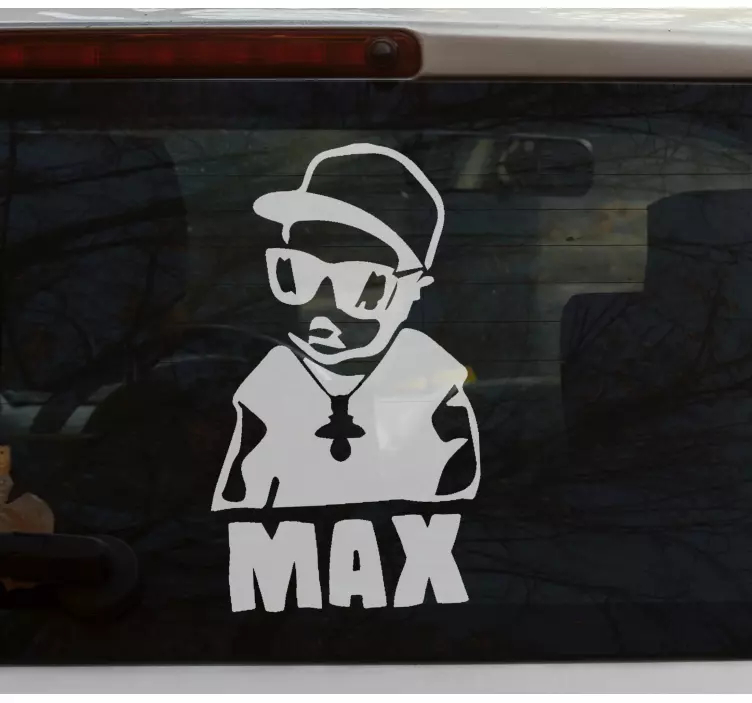 Rapper baby med sut baby om bord klistermærke - TenStickers