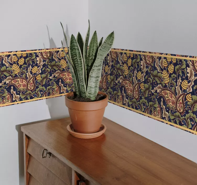 Realistisk paisley illustration kantklistermærke - TenStickers