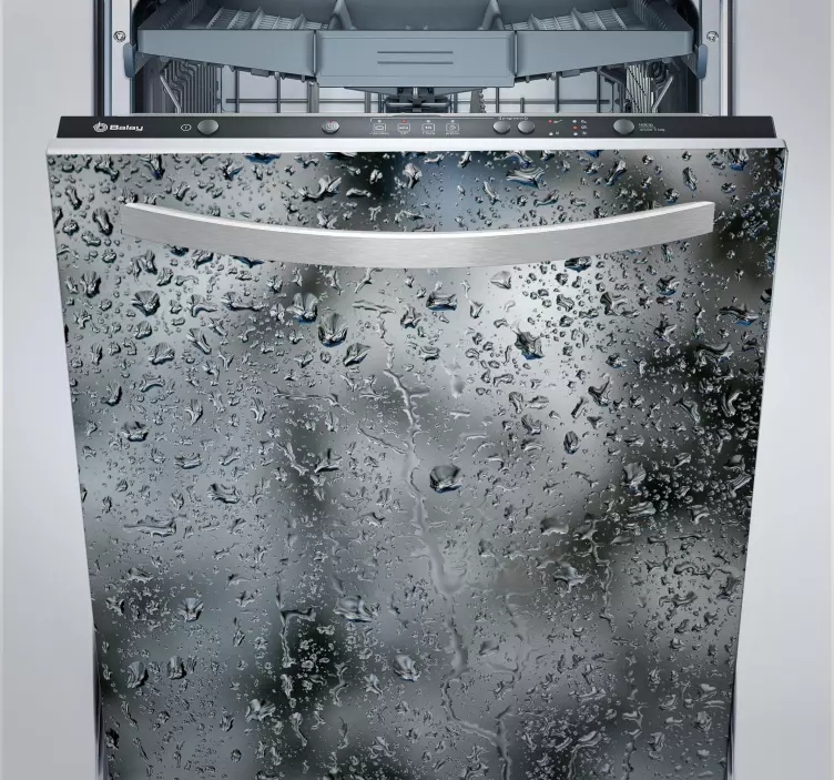 Regndråber opvaskemaskine klistermærke - TenStickers