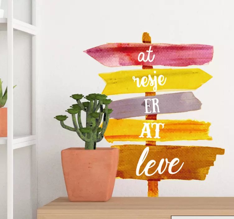 Rejser er levende stue væg indretning - TenStickers