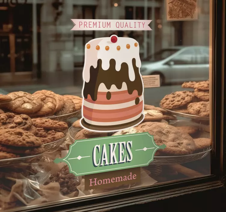 Reklame kage tegn mærkat - TenStickers