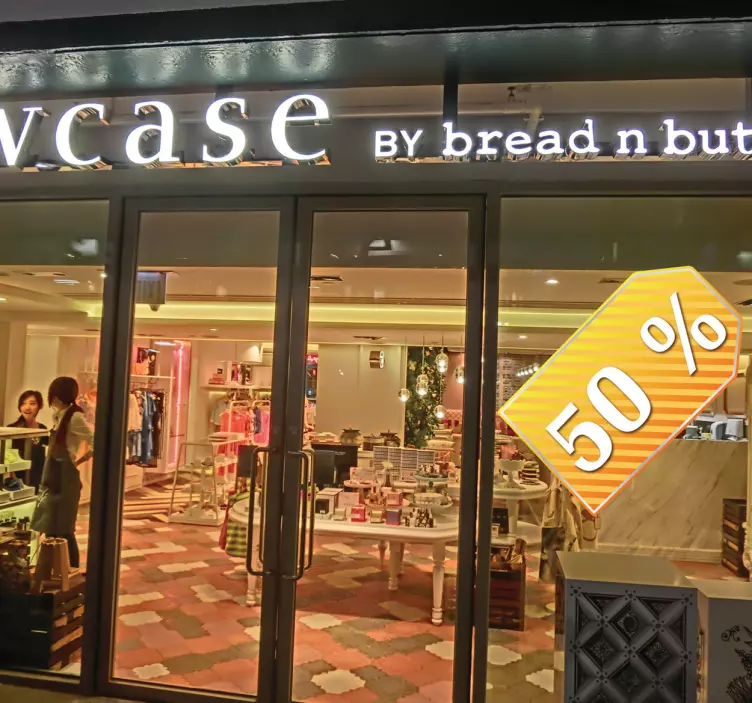 Rektangulær, revet gul etiket-klistermærke - TenStickers