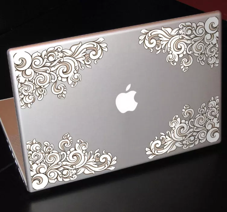 Renæssance hjørner laptop klistermærke - TenStickers