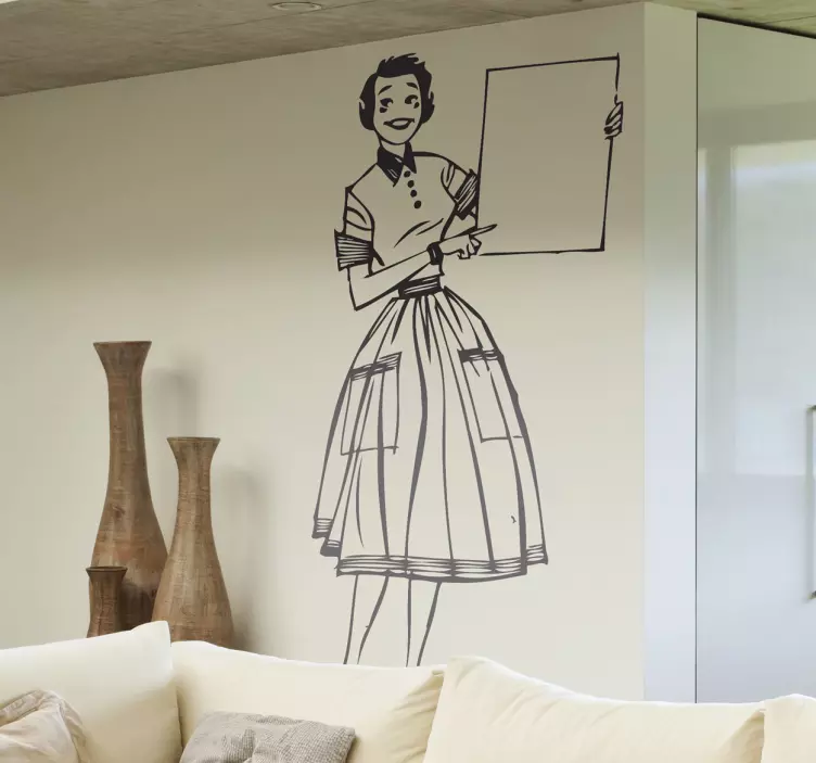 Retro lærer vintage sticker - TenStickers