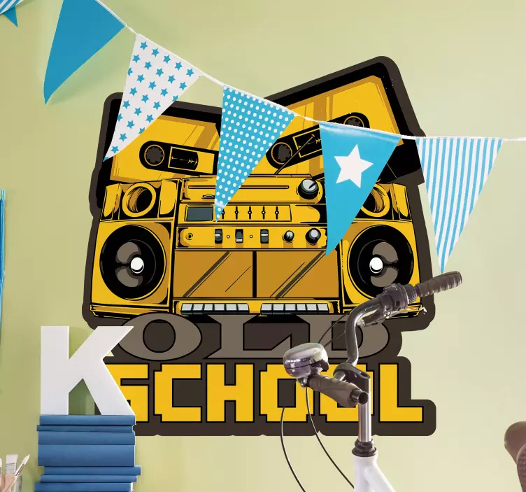 Retro lydsystem wallsticker dyr - TenStickers