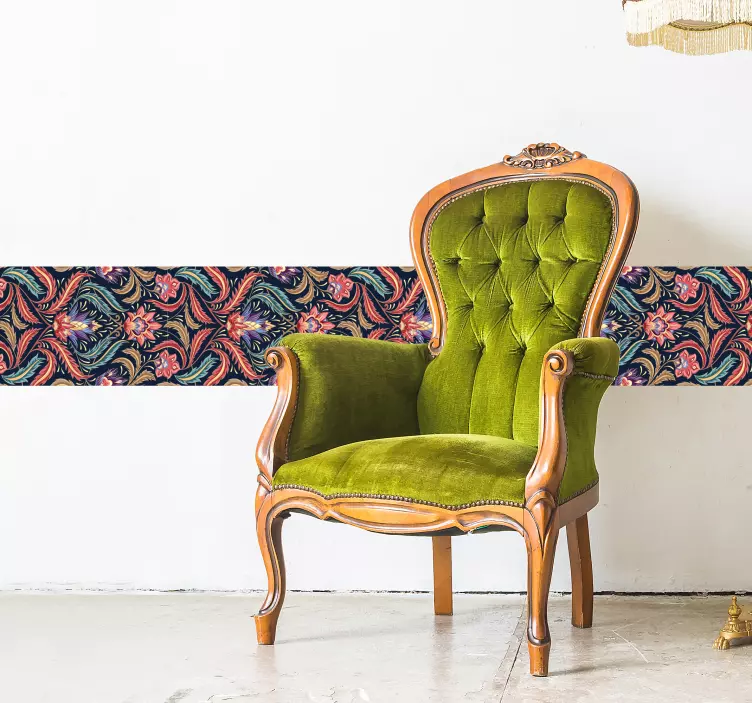 Retro ornament stue væg indretning - TenStickers