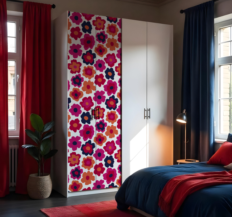 Rød valmue wallsticker dyr - TenStickers