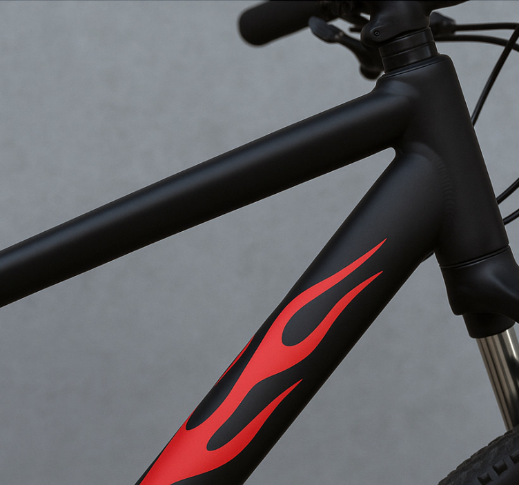 Røde flammer sæt klistermærke til cykel - TenStickers