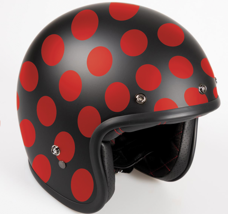 Røde prikker sæt motorcykelklistermærke - TenStickers