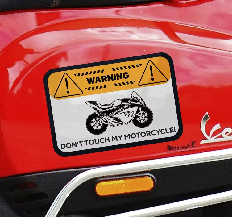 Rør ikke min motorcykel sticker til motorcykel - TenStickers