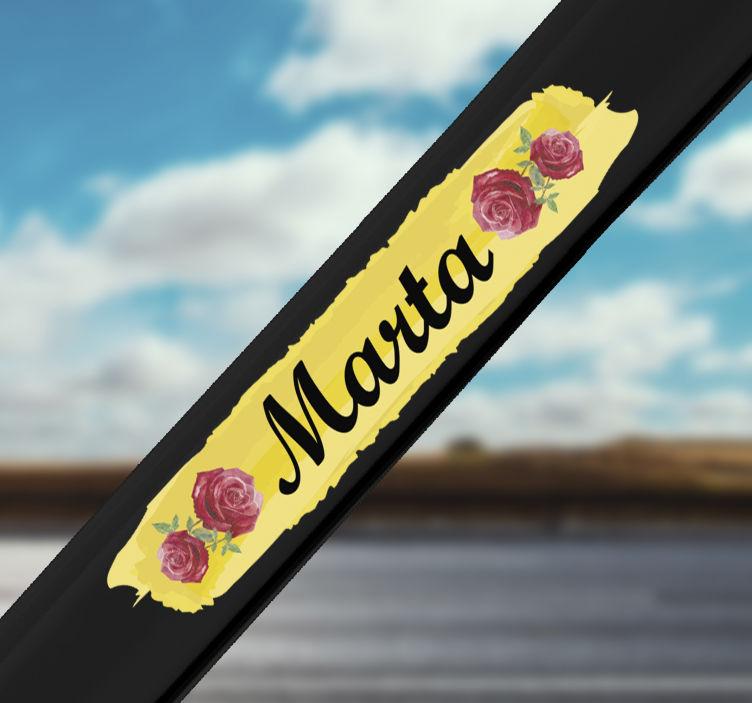 Rosecykel, der kan tilpasses blomstermur - TenStickers