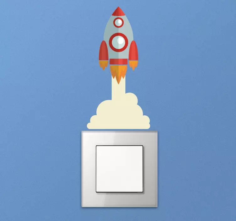 Rumraket kontakt klistermærke - TenStickers