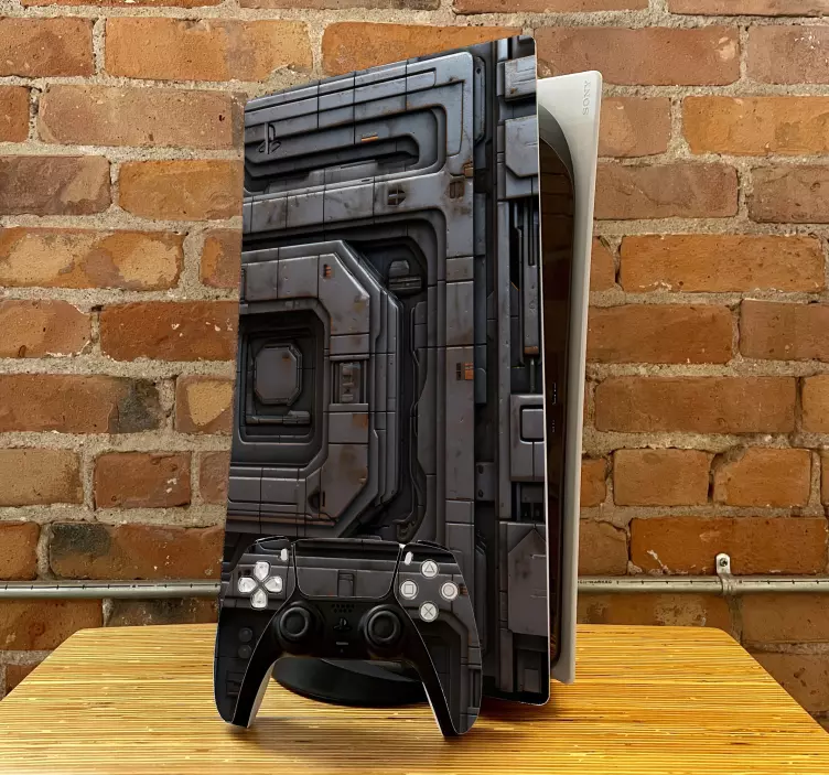 Rumskib metal tekstur ps5 cover - TenStickers