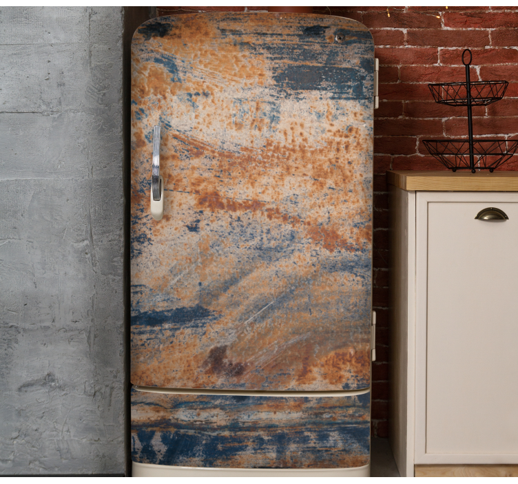 Rusten tekstur gammelt udseende køleskabsmærkat - TenStickers