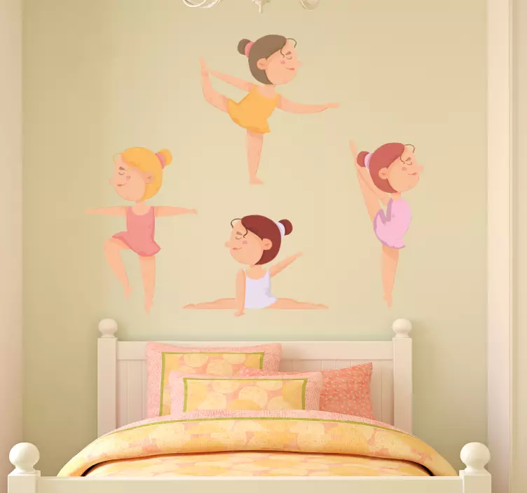 Sæt ballerinaer, der strækker sig - TenStickers