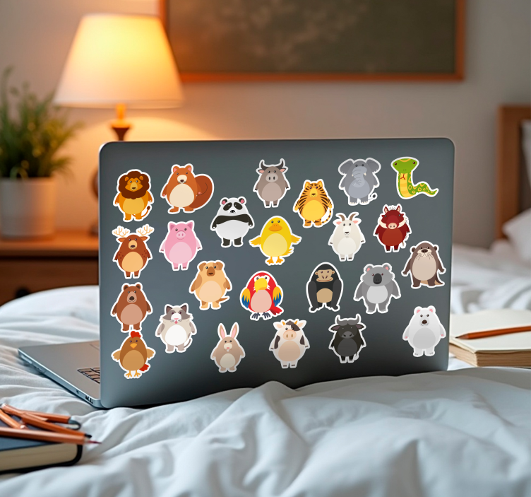Dyreklistermærkesæt Laptop klistermærke - TenStickers