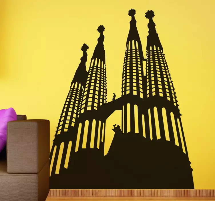 Sagrada familia skyline klistermærke - TenStickers