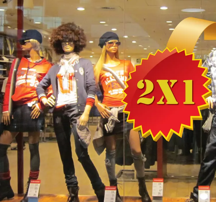 Salgsfremmende 2x1 salg klistermærke - TenStickers