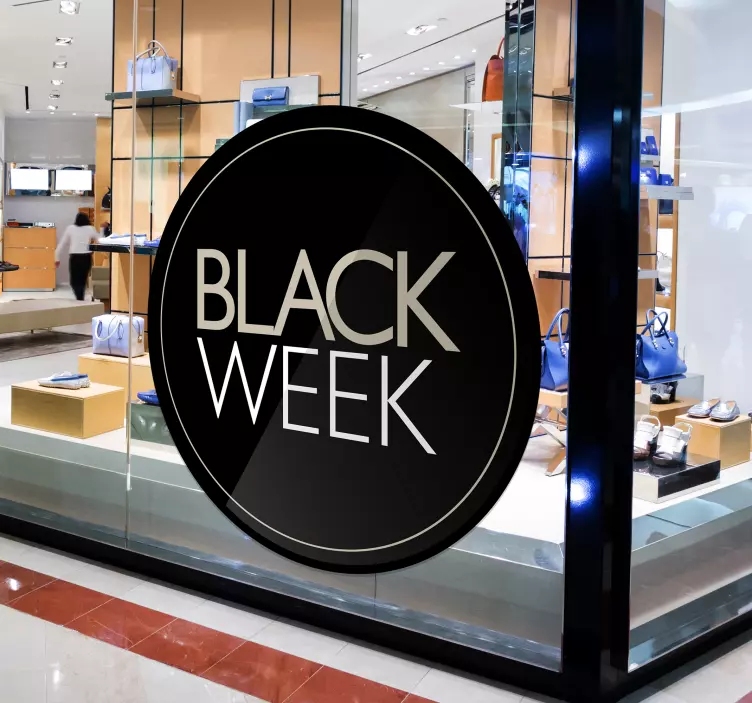 Salgsfremmende sort uge salg klistermærke - TenStickers