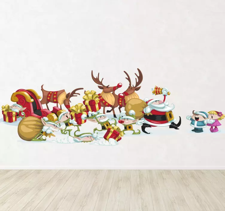 Santa claus er her julemærkat - TenStickers