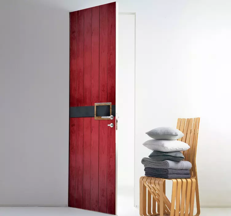 Santa's door christmas klistermærke - TenStickers