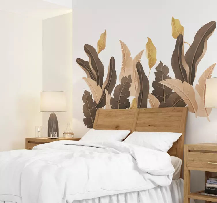 Savanne beige planter soveværelse wallsticker - TenStickers
