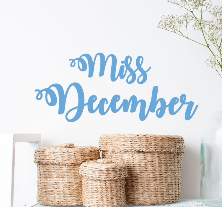 Savner december anden tekst wallsticker - TenStickers
