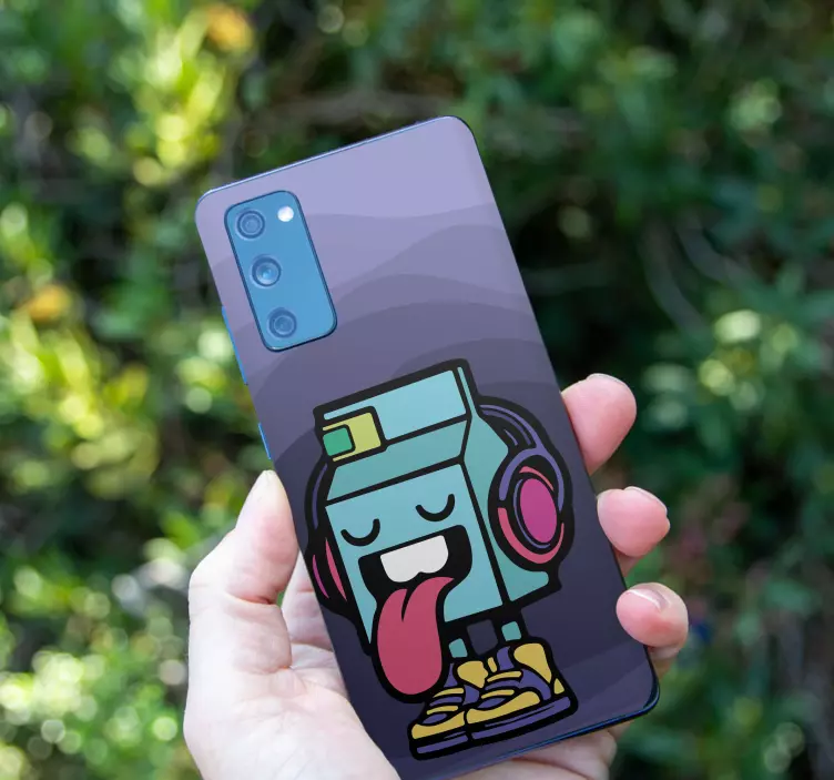 Maskine stikker tungen ud Samsung klistermærke - TenStickers