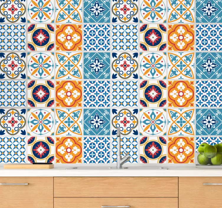 Sevrinia cement fliser klistermærke - TenStickers