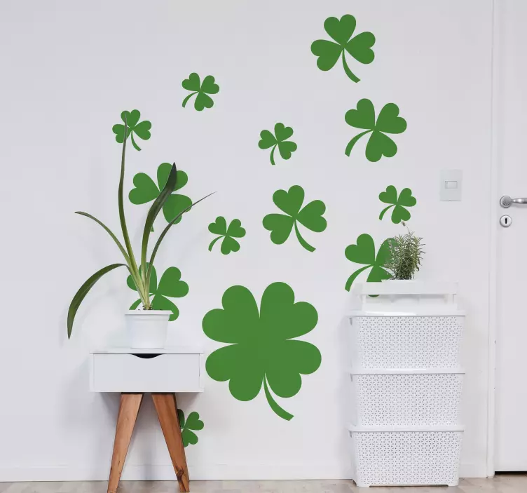 Shamrock planter plante mærkat - TenStickers