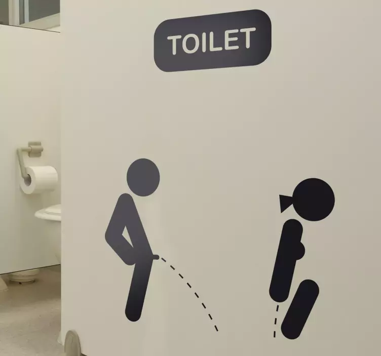 sjov toilet Stickers  - TenStickers