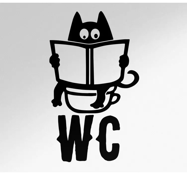 Morsom wc illustration døroverføringsbillede - TenStickers