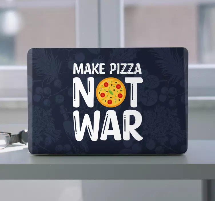 Sjove citater gør pizza laptop skin - TenStickers