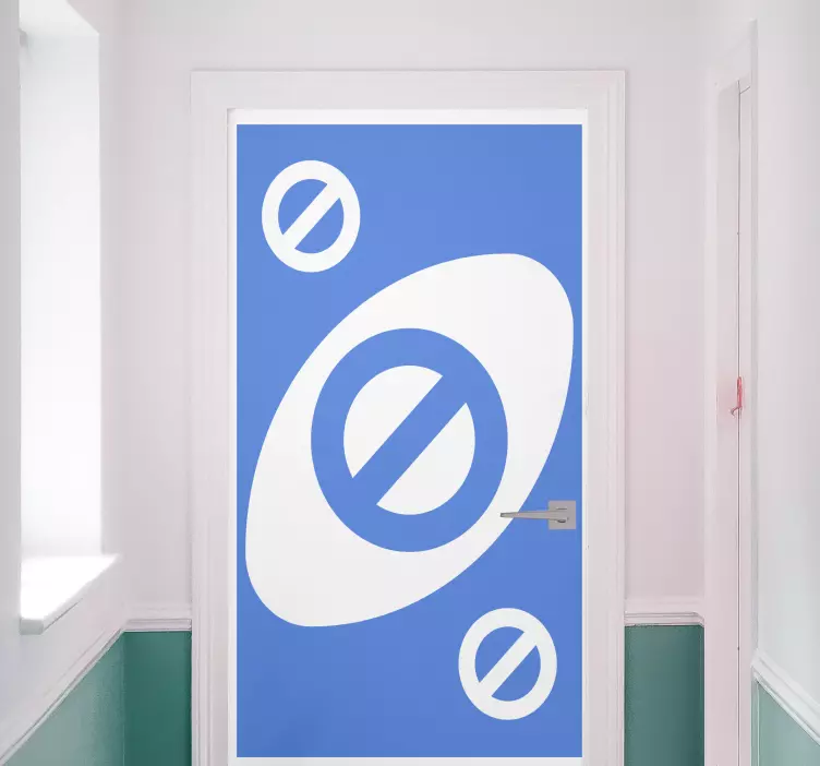 Skarpt cirkulært design klistermærke til dør - TenStickers