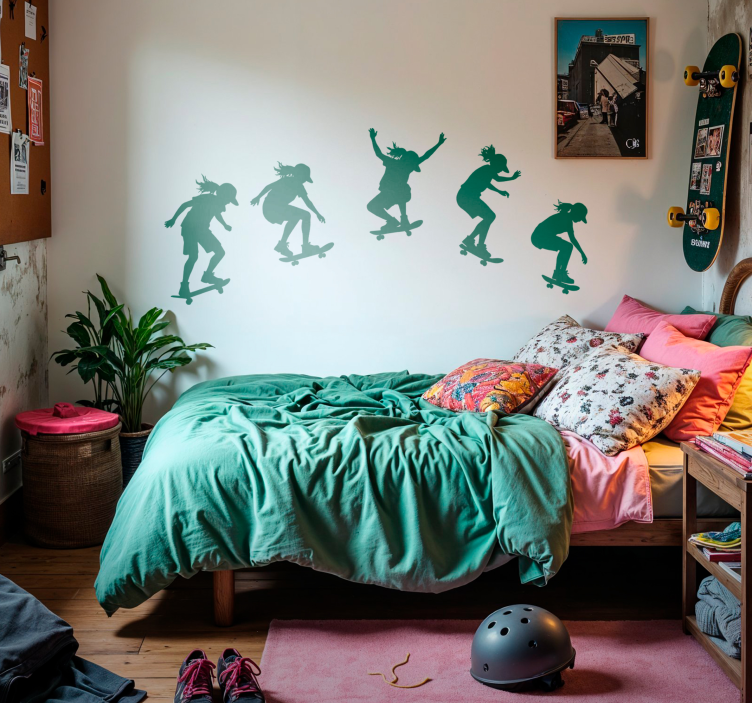 Skate sekvens sport klistermærke - TenStickers