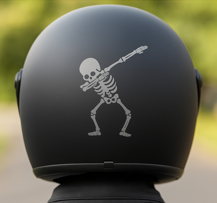 Skelet dab design motorcykelklistermærke - TenStickers
