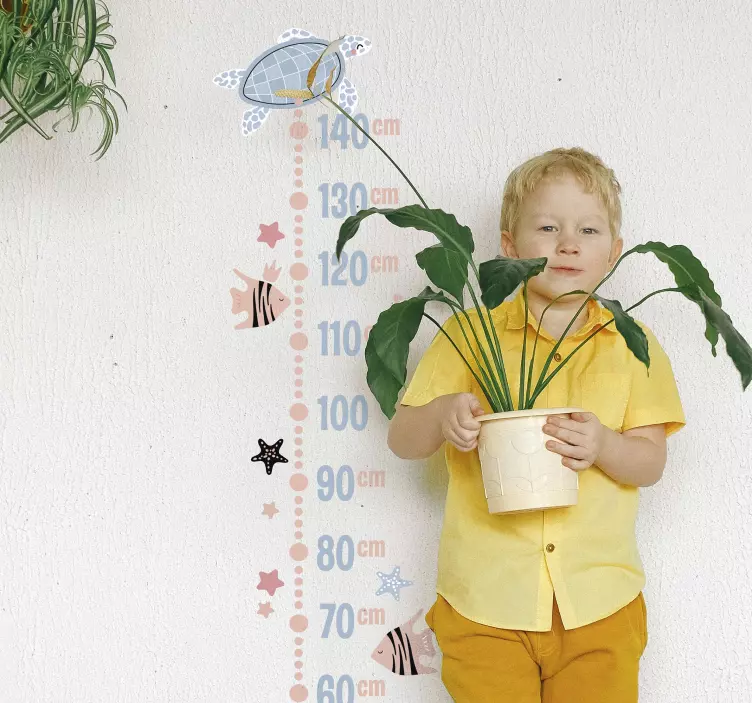 Skildpadder og fisk under havhøjde kort mærkat - TenStickers