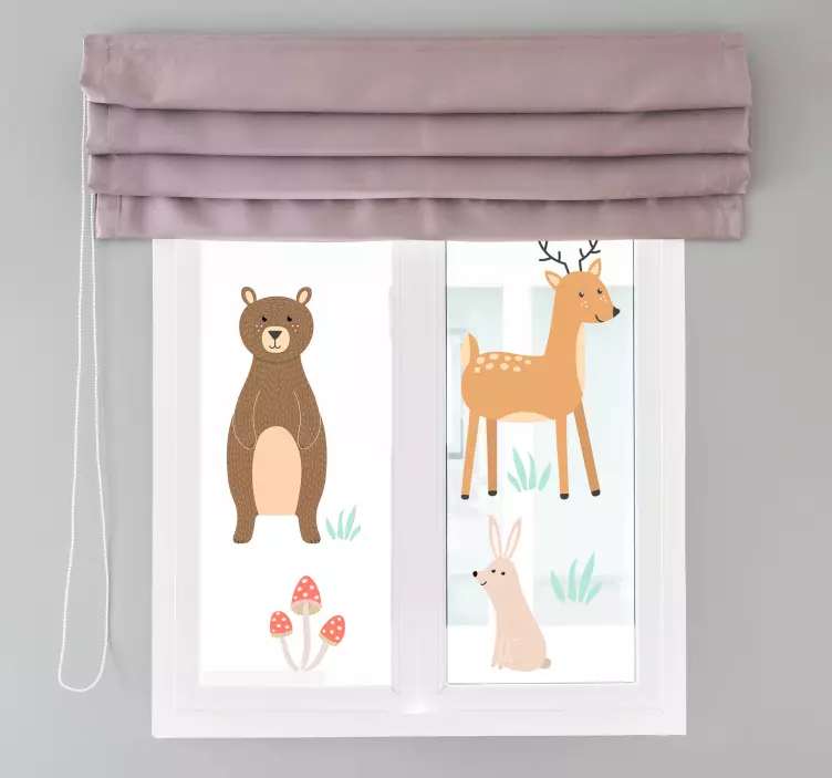 Klistermærke med skovdyr - TenStickers