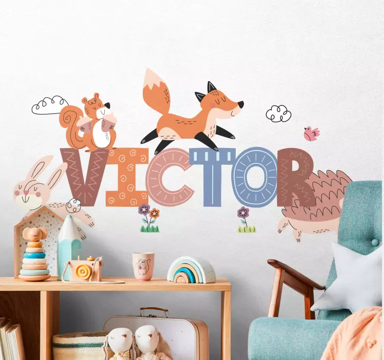 Skovunge dyr wallstickers dyr - TenStickers