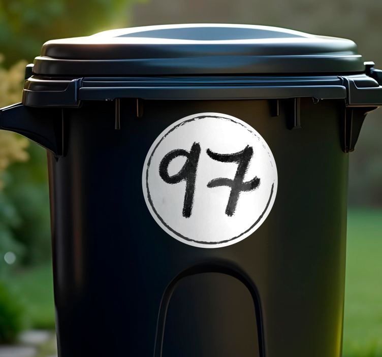 Klistermærke med beholder med blæknummer - TenStickers